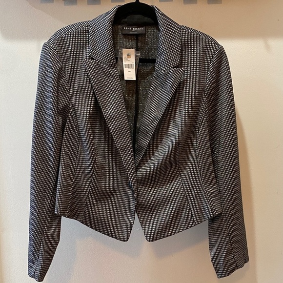 Lane Bryant Jackets & Blazers - Lane Bryant Women's Houndstooth Cropped Blazer 18P